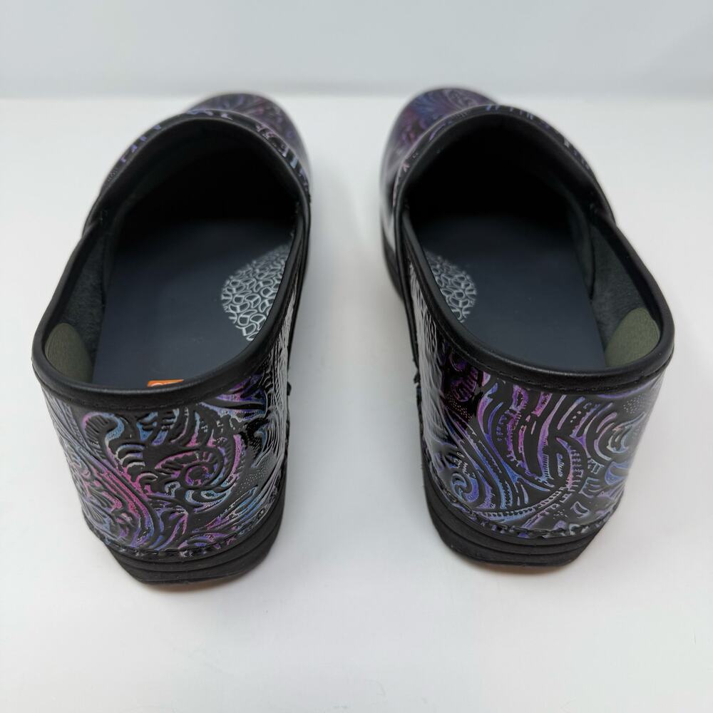 Dansko XP 2.0 Professional Nursing Shoes Women's 41 Black Multi Color Floral EUC - Picture 12 of 15
